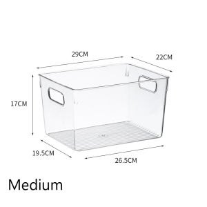 Transparent Acrylic Storage Containers With Built In Handles Versatile Organizer Bins For Home Office And Closet