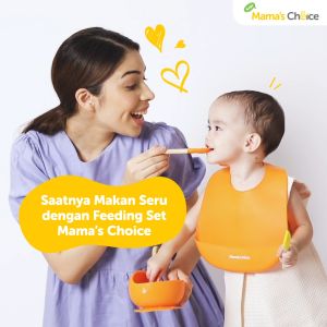 Bib Bayi Silikon - Mamas Choice Silicone Baby Bib (Food Grade Baby Safe BPA & Lead FREE)