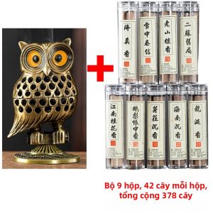CANYAN | Lọ Đốt Tinh Dầu Hình Cú Mèo Bằng Kim Loại Vật Trang Trí Để Bàn Đồ Thủ Công Thời Trang Đồ Trang Trí Nhà Cửa Phụ Kiện Nhỏ Để Bàn