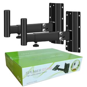 1 Cặp Loa Chuyên Nghiệp Giá Treo Tường Có Thể Điều Chỉnh Tất Cả Các Chân Đế Bằng Kim Loại Có Thể Điều Chỉnh Cho Thiết Bị Âm Thanh