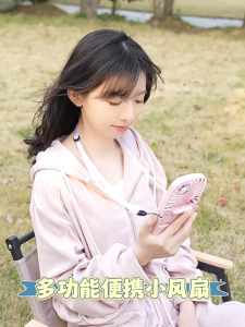 Handheld Fan With mirror Rechargeable Portable Handheld Rechargeable Fan Portable Folding Hanging Fan Multifunctional Handheld And Desk Stand Design fill light 3 Speed Wind