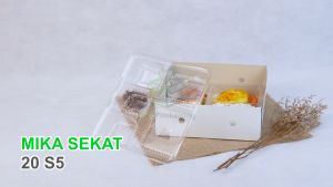 [1 PACK] Mika Dalam Dus Nasi 20x20 Mika Sekat 5 Kotak Nasi Catering Box Tray Isi 50 Pcs