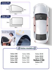 Sun Protection Privacy Magnetic Car Side Window Curtain