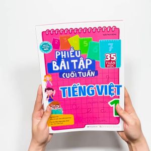 Sách Phiếu bài tập cuối tuần Tiếng Việt Lớp 1 (Tặng khóa học tiếng anh online) - Megabook