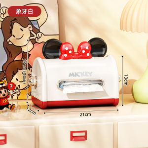 Creative Minnie Tissue Box Rectangular Plastic Home Decor Cute Cartoon Character Living Room Tabletop Luxury Tissue Holder