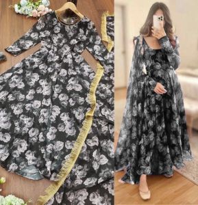 Gorgeous Indian Salwar long dress suit with Dupatta | No Pants
