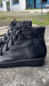 Cuero Sepatu Wanitya Giny Kulit Sapi Boots Wanita