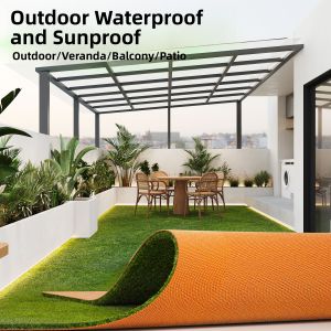Outdoor Terrace Waterproof Sunscreen Carpet Green Balcony Leisure Area Absorbent Mat Yard Full Coverage Rectangular Modern Simple Style Home Carpet