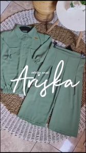 Baju Setelan Anak Perempuan 3-12 Tahun Crinkle Airflow / Setelan Anak Ariska Set Kids Crinkle Airflow