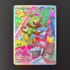 Funism | Self Made English Grookey Oshawott Sobble Chikorita Cyndaquil Scorbunny Snivy Tepig Totodile 30th Game Card Toy