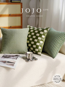 Creamy Bamboo Leaf Sofa Pillow Backrest Cover JOJOS L. PD for Home Decorative Square Cushion Case Chinese New Style