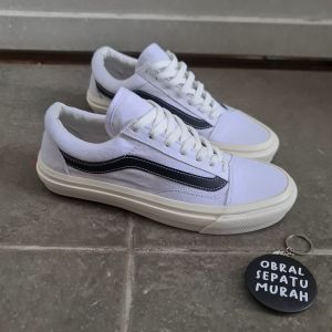 OBRAL SEPATU SNEAKERS VANESS OLD SCHOOL VAULT OG PUTIH HITAM 36-43 SEPATU VULCANIZED MURAH 100%