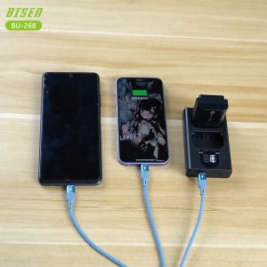 BISEN BU-268 3 in 1 Fast Charging Cable 6A Speed 1 Meters Nylon Braided Cable Anti-Breakage