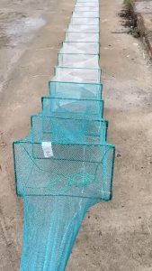 Lú bát quái 30x50cm chiều dài 10met - 22 Vành thép bọc nhựa ( bắt các loại cá ếch tôm ) MS 444.