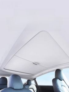 Thermal Insulation Sunshade Curtain for Tesla Modely Retractable Roof Window Shade Heat Protection Car Sunshade Curtain