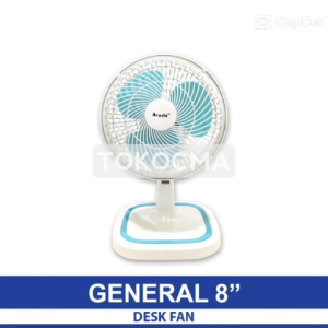 Arashi Kipas Angin Desk Fan 8inch General AR138 Kipas Meja Dinding MultiFungsi 2in1 2 Kecepatan