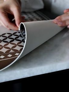 Taplak Meja Makan Kulit Motif AntiSlip & Anti Air