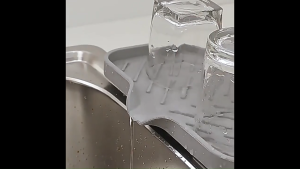 Silicone Sponge & Soap Holder – Sink Caddy with Drainage Holes (Fits Any Countertop)