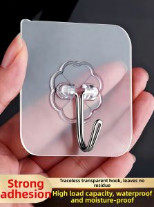 Transparent No Drilling Strong Bearing Capacity Traceless Wall Hook