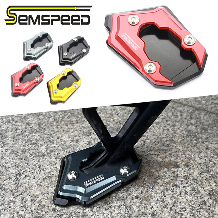 Voet zijstandaard verlengstuk Voor Goldwing 1800 GL1800 2018-2020 2019 Motorfiets Accessoires CNC Side Stand Pad Plaat Kickstand Vergroter Pad: (Color : 3