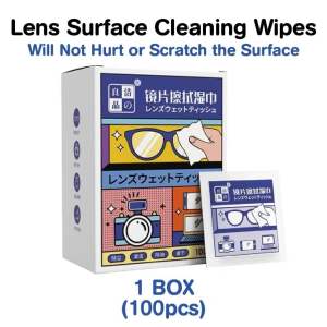 [SG STOCK] 100 pieces Disposable Lens Wiping Paper Glasses Wipes Lens Cloth Wipe Mobile Phone Screen Lens Eyeglass Wipes Lens Wipes