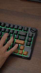 RK ROYAL KLUDGE H81 Mechanical Keyboard Gasket Mount Hot Swappable RGB Gaming Keyboard Tri-Mode Bluetooth 2.4G USB-C Wireless/Wired Custom PC Keyboard with Knob Control