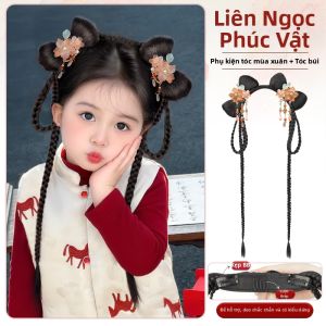 QIAOYIDUO | Dụng Cụ Tạo Kiểu Tóc Trang Phục Cổ Trung Quốc Mái Tóc Một Miếng