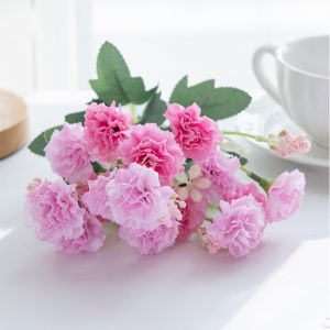 Artificial Flowers Silk Rose Carnation Home Office Vase Decoration Outdoor Garden Wedding Bridal Wreath Bouquet Hot Selling Gift