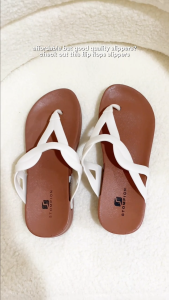 LFTSHUOES Korean Slippers For Women Flip Flops Fashion Casual Cross-Strap Beach Sandals For Women