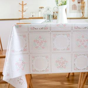 European Coffee Table Tablecloth Waterproof and Oilproof and Heatproof Living Room Coffee Table Tablecloth Plastic Rectangular Modern Simple Table Mat