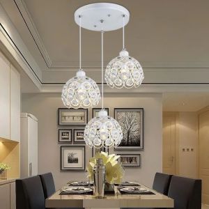 Lampu Hias Gantung Kristal Minimalis Modern Industrial 3in1