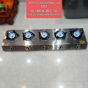Bếp gas 5 lò dài khè bán công nghiệp cao cấp chuyên bò né mỳ hay hải sản