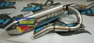 KNALPOT NORIFUMI ROCKET4 LOGO BARU. CRF KLX WR155