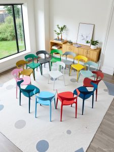 Plastic Chair Adult Thickened Home Dining Chair Backrest Chair Nordic Creative Dining Table and Chair Cafe Leisure Ox Horn Chair