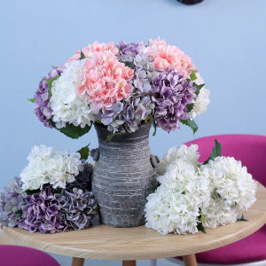 ดอกไฮเดรนเยียประดิษฐ์ 1/5 ชิ้น ทำจากผ้าไหม สำหรับช่อดอกไม้เจ้าสาว งานแต่งงาน ตกแต่งบ้าน งานเทศกาล ของประดับตกแต่ง แจกัน ต้นไม้จัดดอกไม้ กล่อง DIY