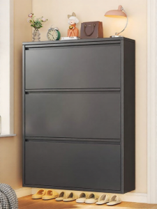 DIBIOU | Ultra-Thin Narrow Entrance Shoe Cabinet Steel