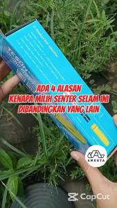 Senter Selam Lampu Selam Senter Lampu Diving Plus Pengikat Tangan Wrist Band Light Diving Flashlight Waterproof Anti Air