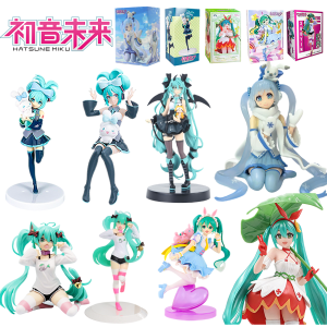 Bandai | Anime Hatsune Miku Figure Fairy Tales Peripheral Collectible Models Decorative Decorations Children Kawaii Gift PVC Figurine