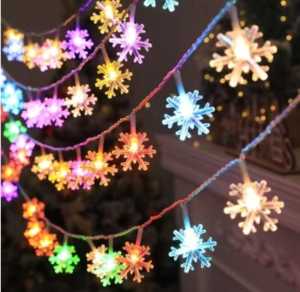 Lampu Natal Model Salju untuk hiasan dekorasi christmas hari raya lampu hias tumbler snow flake-SYS