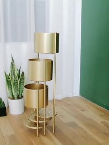 Free shipping Flower stand Nordic iron floor type indoor  plant rack  simple shelf  Interior balcony decoration