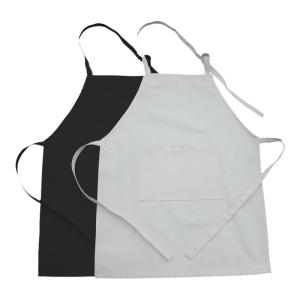White Canvas Apron for Childrens Calligraphy Class Pure Cotton Simple Drawing Graffiti Coverall Logo Non-Support Disposable Use