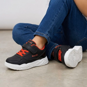 BUM Equipment Kids Shoe CSY629/CSY630 Black x Red/Pink x Fuchsia - Kasut Kanak-Kanak Kasual Ringan Selesa Sneakers