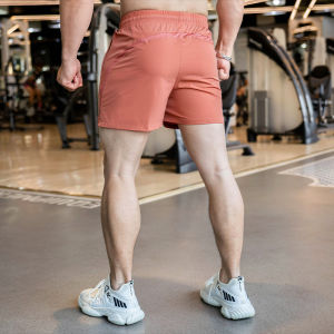 Mens Fitness Running Shorts Summer Sports Basketball Football Training Pants Quick Dry Breathable Nylon Straight Leg Trousers