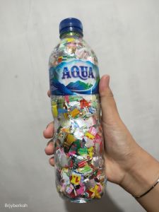 ecobrick ramah lingkungan ekobrik botol Aqua 600ml le minerale 1500gram isi padat dan berbobot