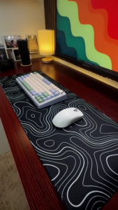 ภูมิศาสตร์ แผ่นรองเมาส์ เส้นแผนที่ภูมิประเทศ แผ่นรองเมาส์ ขอบเย็บ แผ่นรองโต๊ะภูมิศาสตร์ Contour 100x50 / 90x40 / 80x30 ซม.