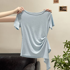 La Chapelle | Asymmetric Tie Short Sleeve T-shirt