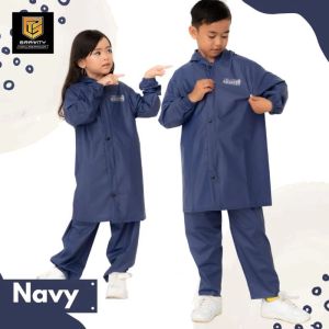 Jas Hujan Mantel Anak Pria Wanita Anti Rembes Bahan Tebal PVC 025 By GRAVITY