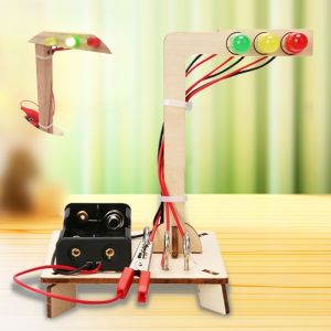 DIY Wooden Traffic Lights Model Traffic Lights Fun Invention Educational Science Physics Toy Learning STEM Puzzle Education Toy