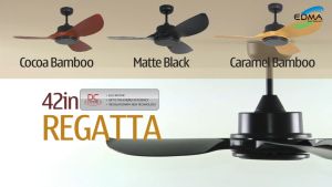 MT Edma 42in Regatta Kipas Angin Plafon dengan Remote Control
