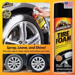 Remove Dirt & Shine Tires Foam Spray ARMOR ALL Wheels Protectant Tyre Cleaning Semburan Buih Pelindung Pembersihan Tayar